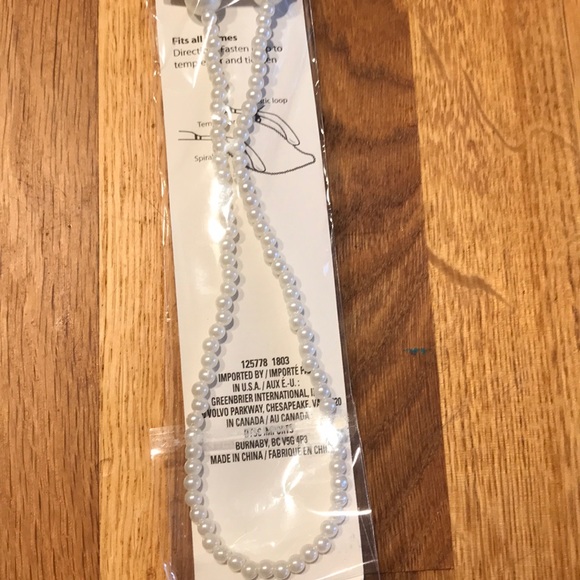 Beaded Eyeglass Cord Pearl Look 26in New - Picture 2 of 2